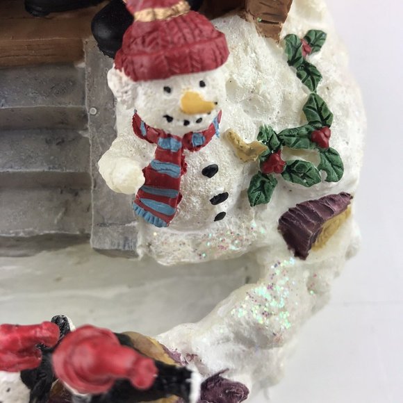 HERITAGE MINT HOLIDAY COLLECTION MUSICAL WATER FOUNTAIN SANTA WORKSHOP Vintage - Picture 3 of 12